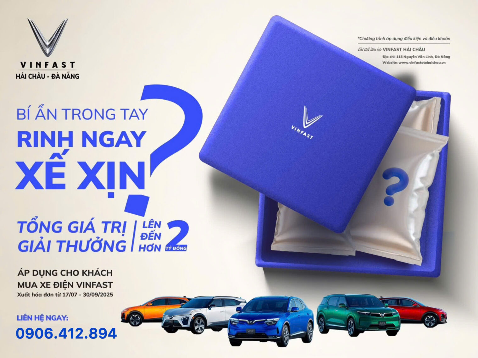 VinFast triển khai chương trình khuyến mại “Bí Ẩn Trong Tay – Rinh Ngay Xế Xịn” với tổng giá trị giải thưởng hơn 2,3 tỷ đồng